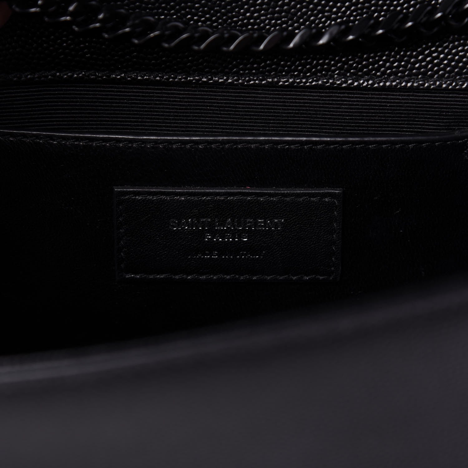 Saint Laurent Grain De Poudre Medium Classic Monogram Kate Satchel Black 8 of 10