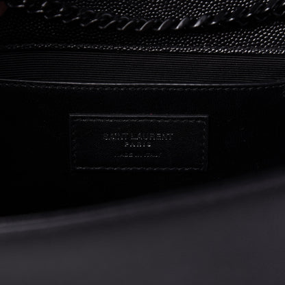 Saint Laurent Grain De Poudre Medium Classic Monogram Kate Satchel Black 8 of 10