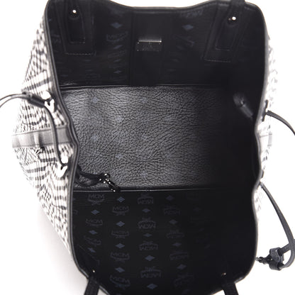 MCM Visetos Medium Liz Reversible Shopper Tote Black 12 of 16