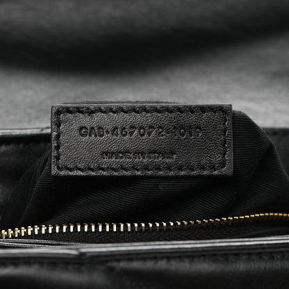 Saint Laurent Calfskin Y Quilted Monogram Toy Loulou Crossbody Bag Black 8 of 14