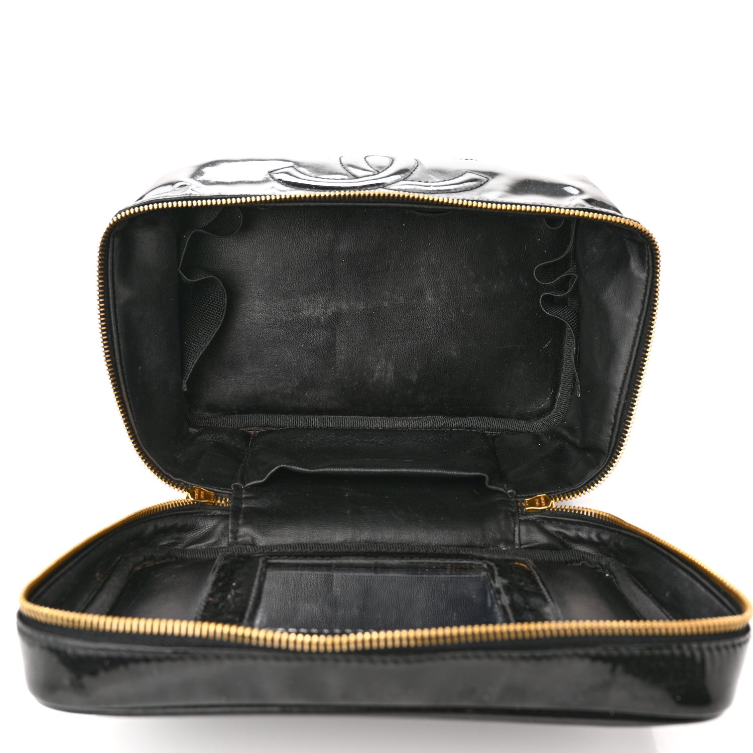 Chanel Patent Vanity Cosmetic Case Black 5 of 20