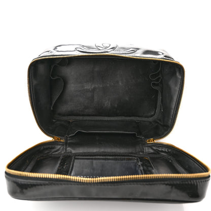 Chanel Patent Vanity Cosmetic Case Black 5 of 20