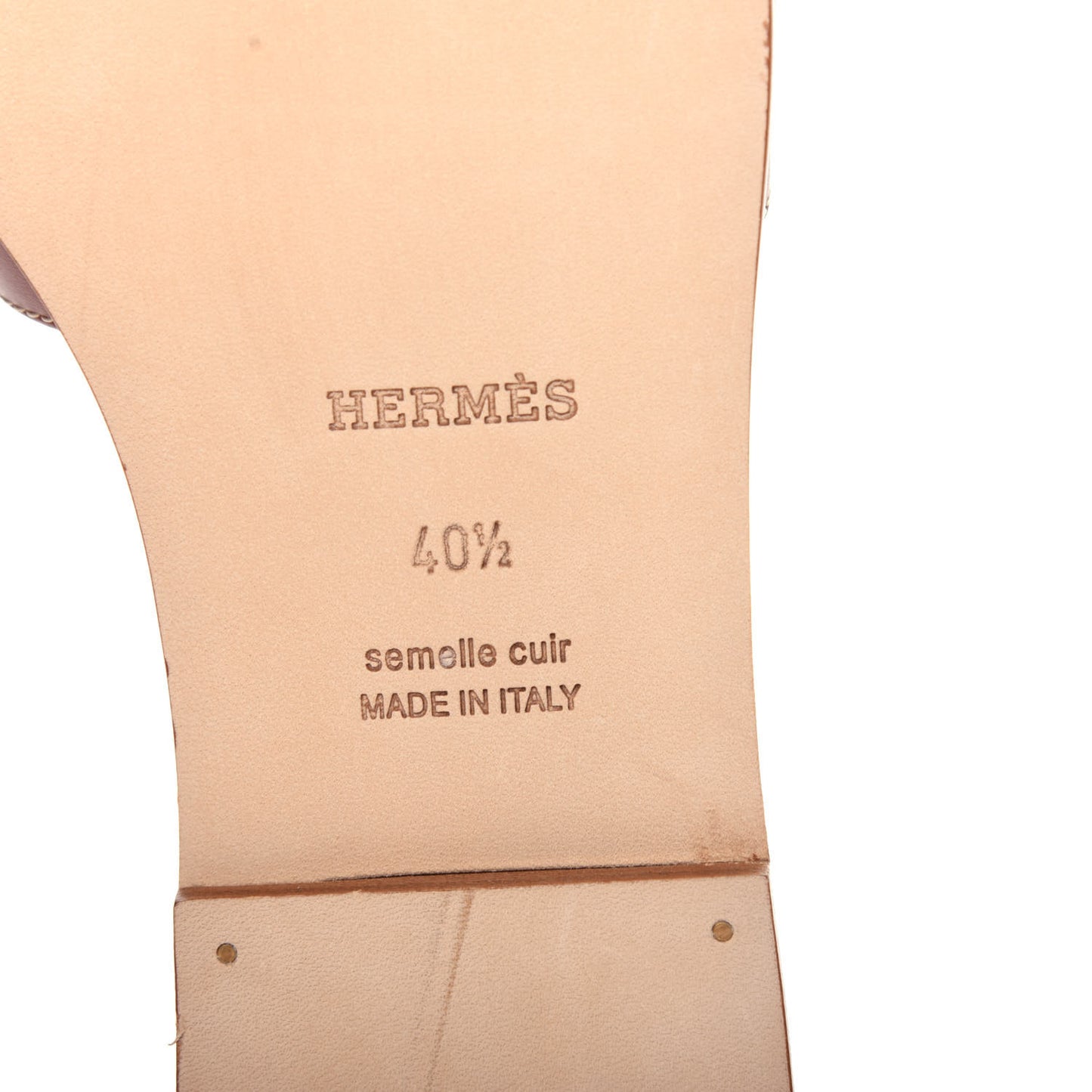 Box Calfskin Oran Sandals 40.5 Gold