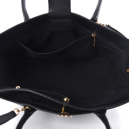 Chanel Calfskin Cerf Executive Shopper Tote Black 6 of 11