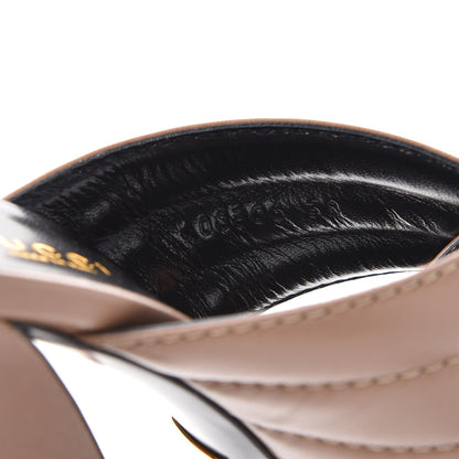 Gucci Malaga Kid Webby Crossover High Heel Slide Sandals 39 Porcelain Rose 8 of 9