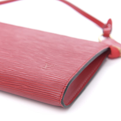 Louis Vuitton Epi Pochette Accessories 24 Castillan Red 7 of 9