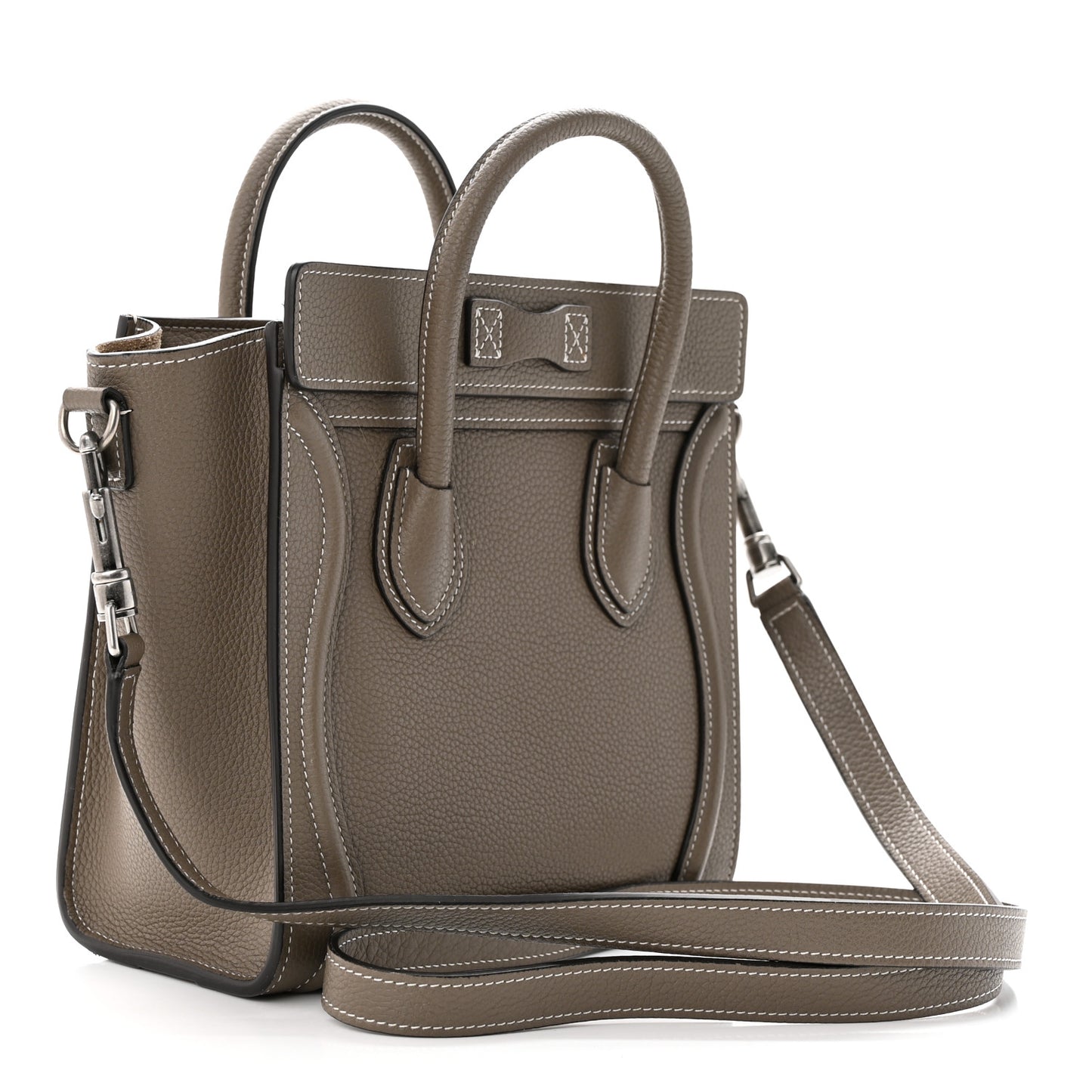 Drummed Calfskin Nano Luggage Souris