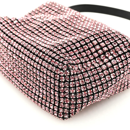 Alexander Wang Mesh Crystal Rhinestone Mini Heiress Pouch Pink 9 of 9
