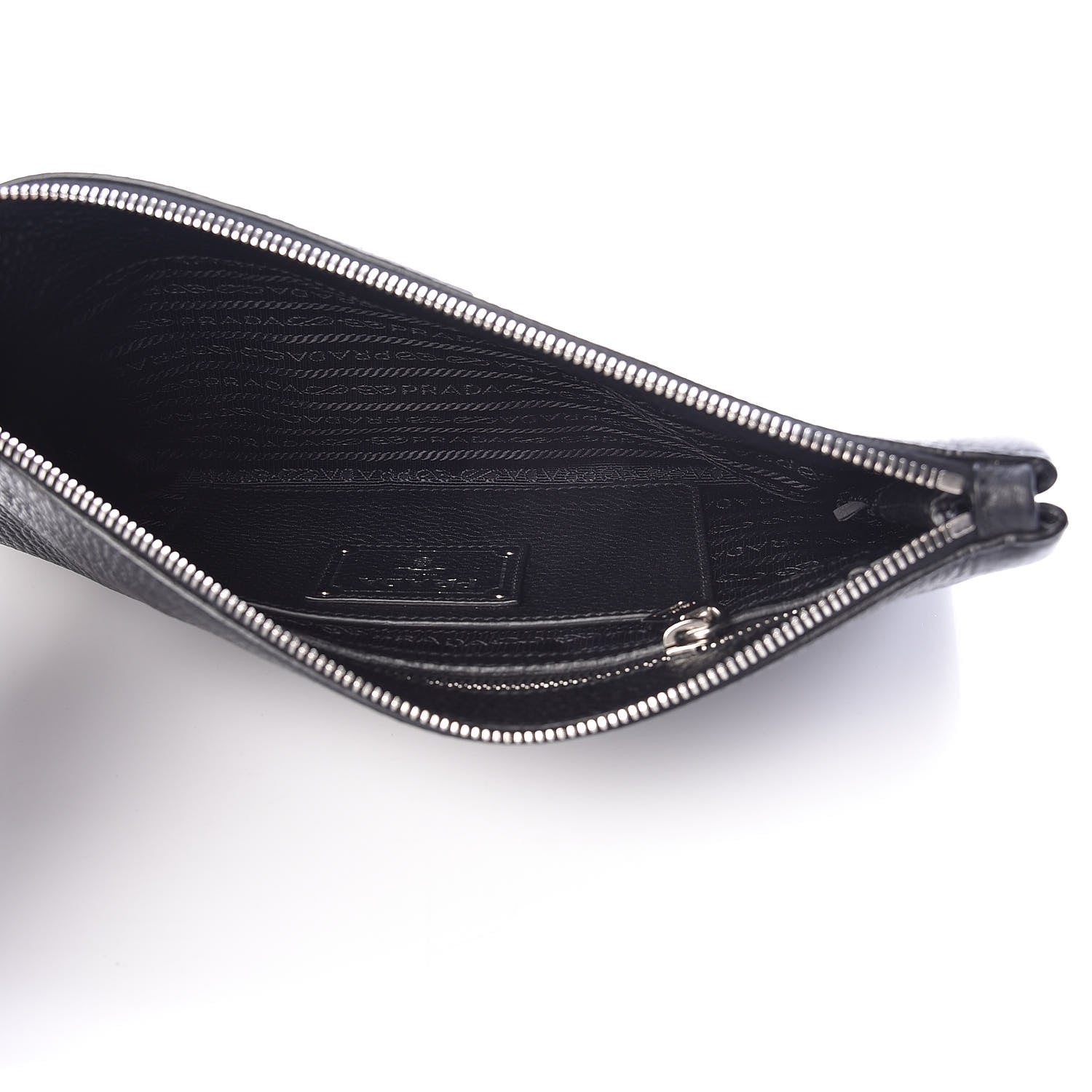 Prada Vitello Daino Clutch Black 5 of 10