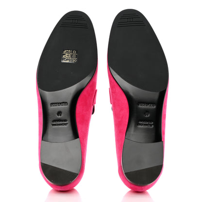 Hermes Suede Goatskin Paris Loafers 41 Rose Fuchsia 5 of 9