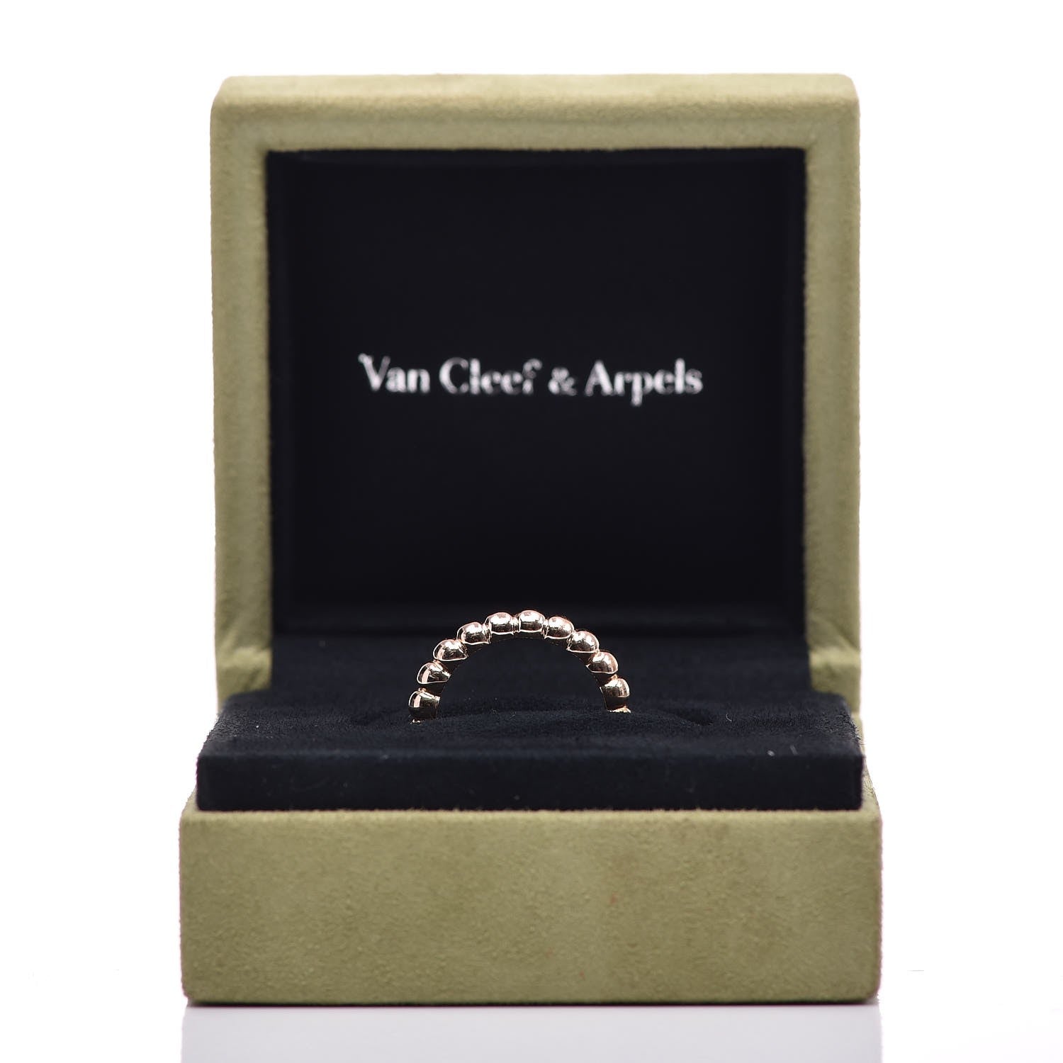 Van Cleef & Arpels 18K Rose Gold Large Perlee Ring 52 6 4 of 4