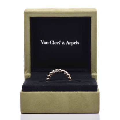 Van Cleef & Arpels 18K Rose Gold Large Perlee Ring 52 6 4 of 4