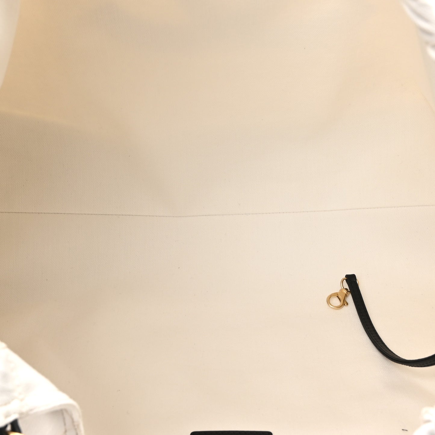 Denim Calfskin Quilted Coco Beach Small Shopping Tote White Black
