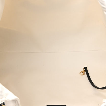 Chanel Denim Calfskin Quilted Coco Beach Small Shopping Tote White Black 6 of 11