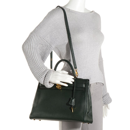 Hermes Togo Kelly Retourne 35 Vert Fonce 2 of 29