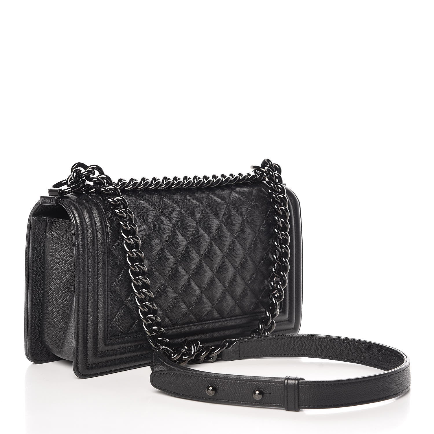 Chanel Caviar Quilted Medium Boy Flap So Black 3 of 11