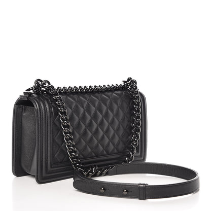 Chanel Caviar Quilted Medium Boy Flap So Black 3 of 11