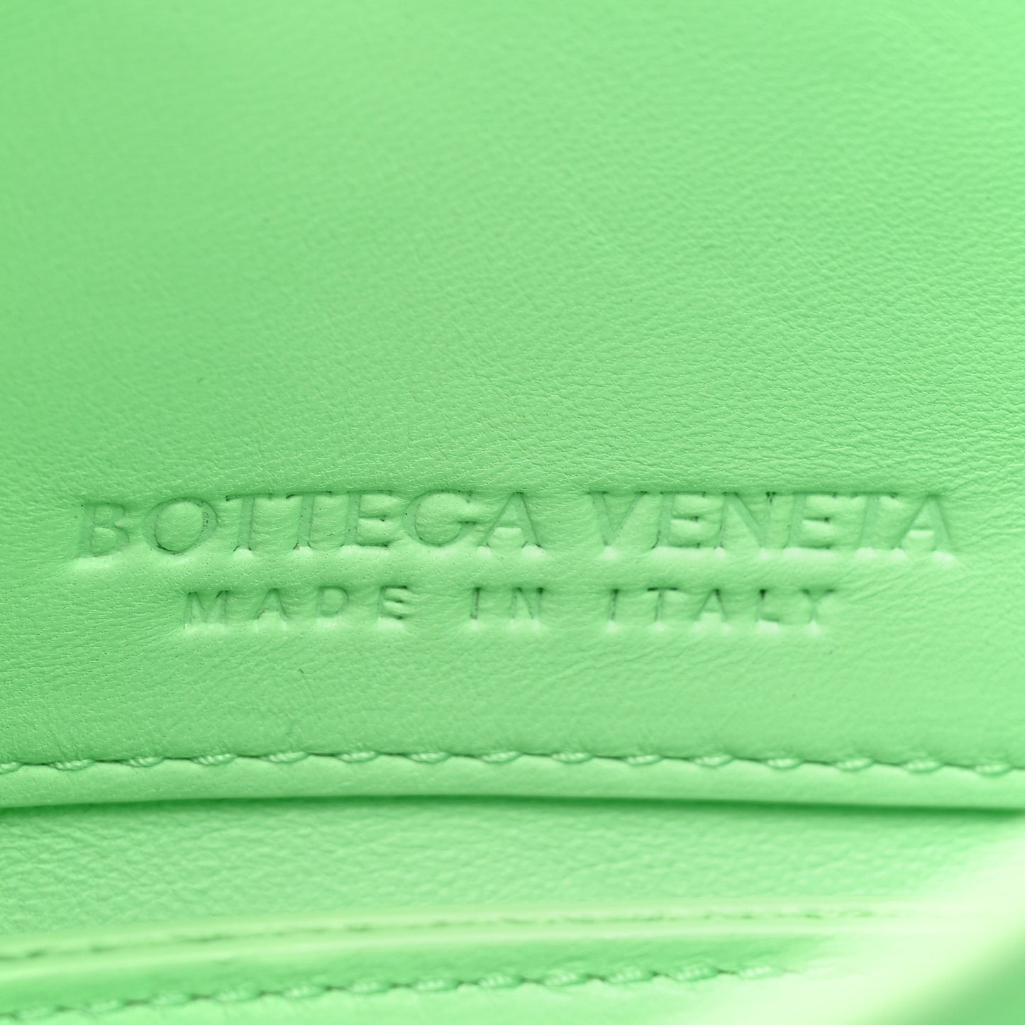 Calfskin Mount Envelope Bag Wasabi