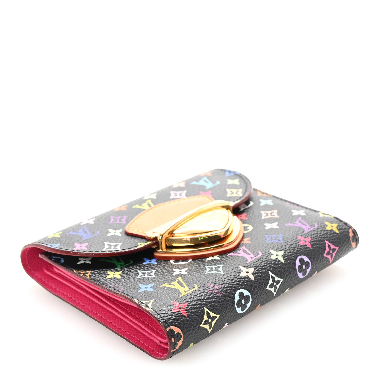 Louis Vuitton Monogram Multicolor Joey Wallet Black Grenade 4 of 7