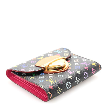 Louis Vuitton Monogram Multicolor Joey Wallet Black Grenade 4 of 7