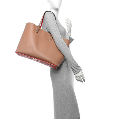 Christian Louboutin Calfskin Spikes East West Cabata Tote Nude 2 of 13