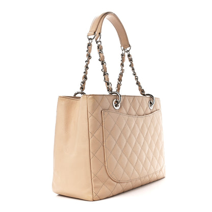 Chanel Caviar Quilted Grand Shopping Tote GST Beige Clair 3 of 14