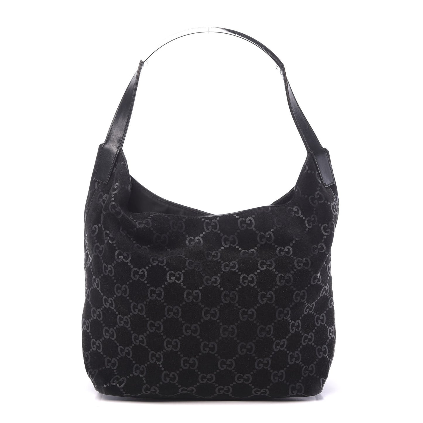 Suede Monogram Hobo Black