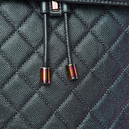 Chanel Iridescent Caviar Quilted Filigree Backpack Dark Turquoise 10 of 11