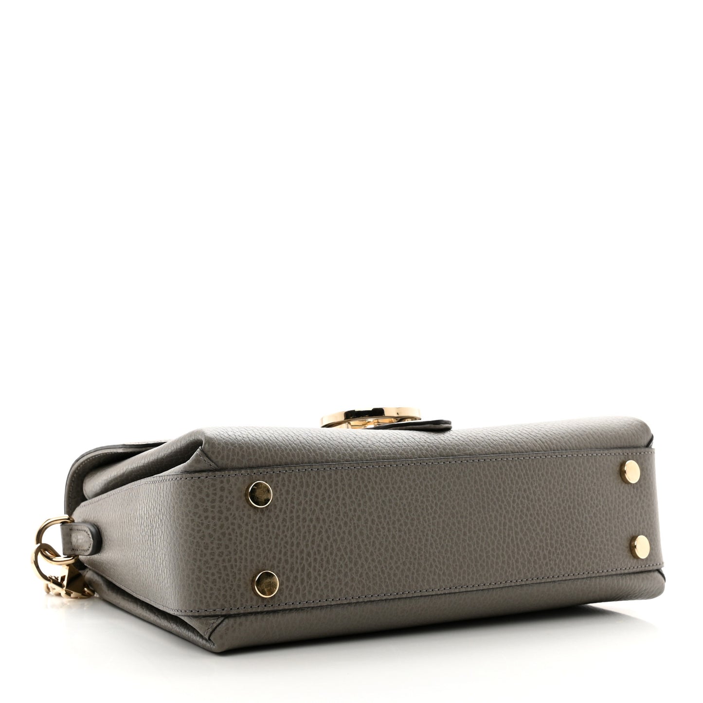Dollar Calfskin Interlocking G Top Handle Shoulder Bag Loess