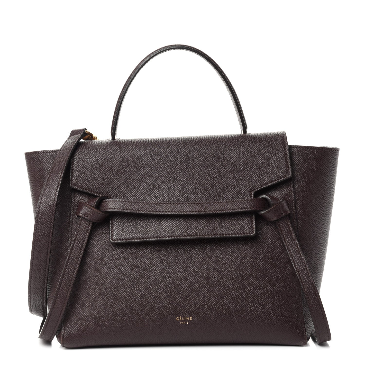 Celine Grained Calfskin Micro Belt Bag Burgundy 1 of 9