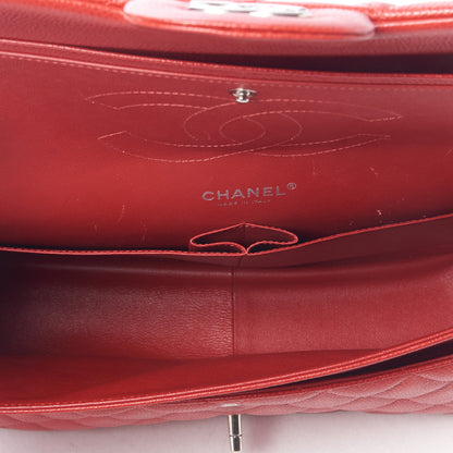 Chanel Caviar Quilted Jumbo Double Flap Red 5 of 11