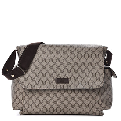 Gucci GG Plus Monogram Messenger Diaper Bag Dark Brown 1 of 12