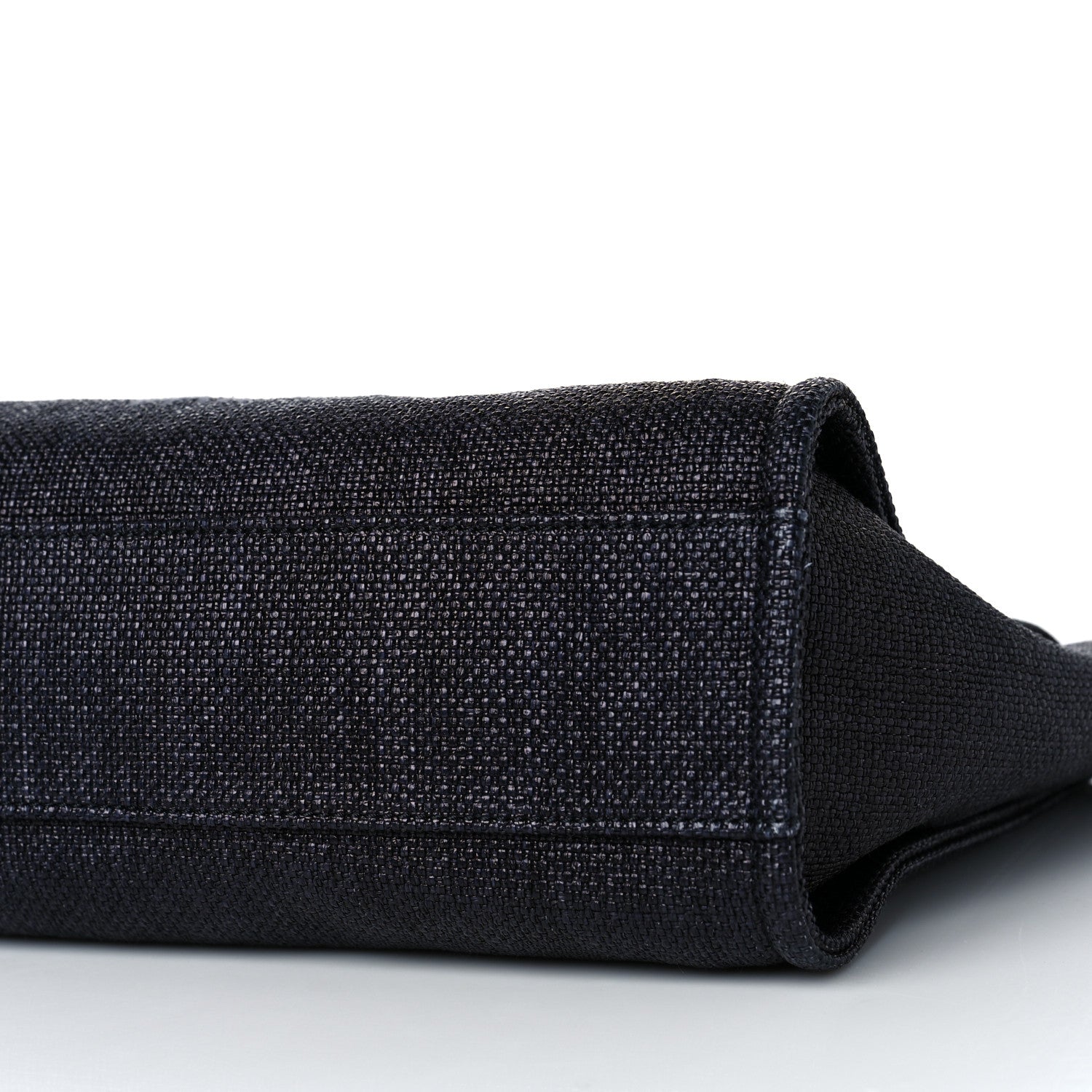 Chanel Woven Straw Raffia Small Deauville Tote Black 9 of 9