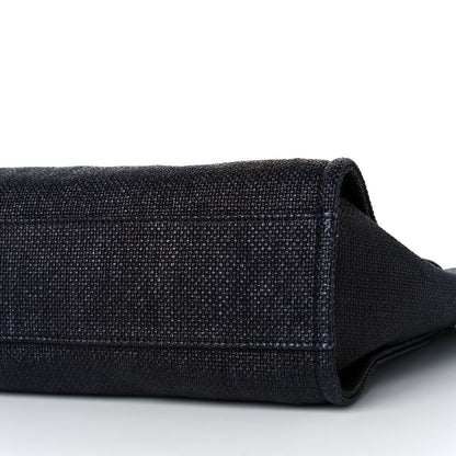 Chanel Woven Straw Raffia Small Deauville Tote Black 9 of 9