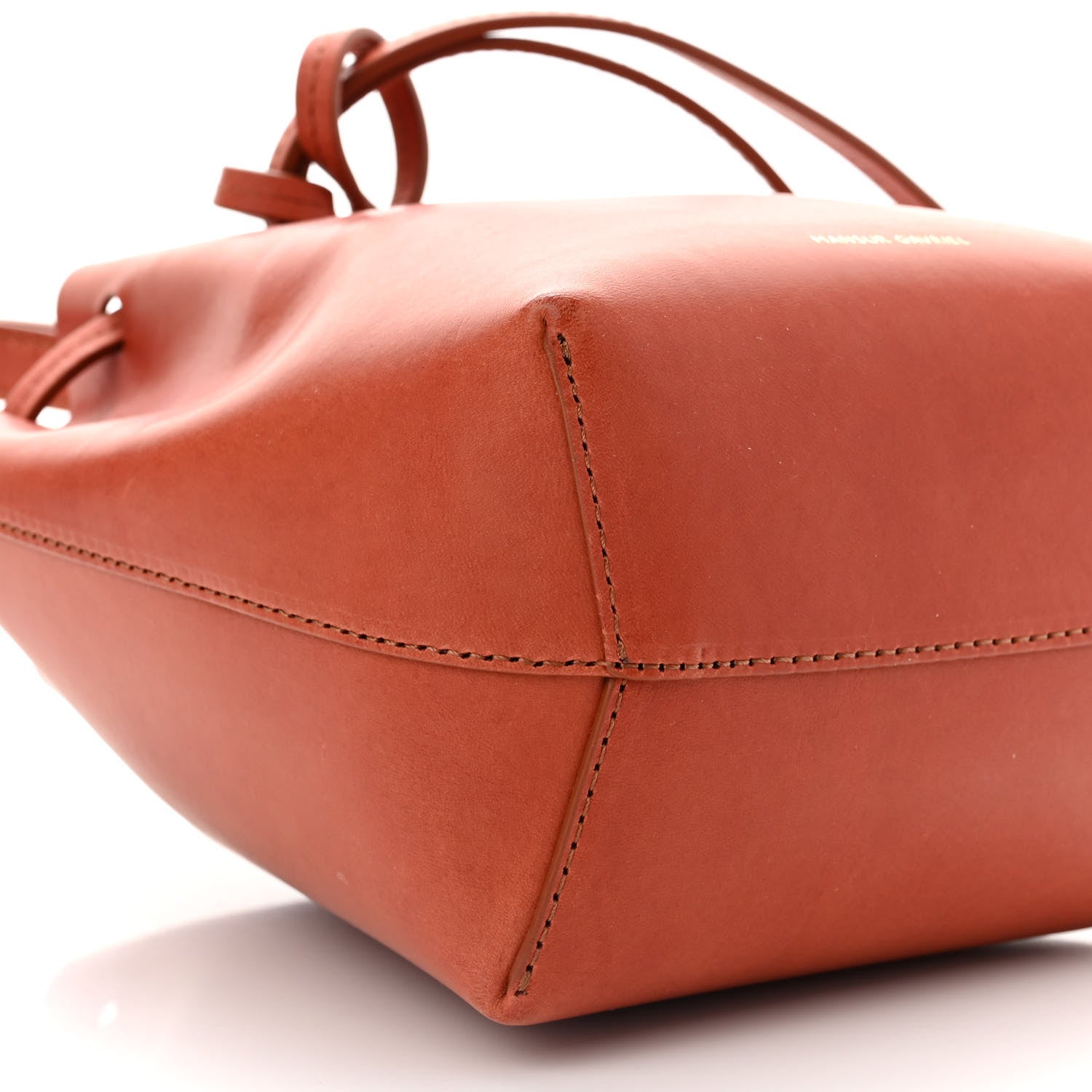 Mansur Gavriel Calfskin Mini Bucket Bag Saddle 8 of 9