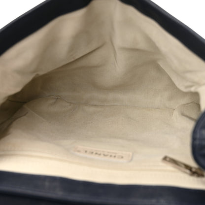 Chanel Washed Lambskin Quilted Medium Chain Around Messenger Navy Blue 5 of 11