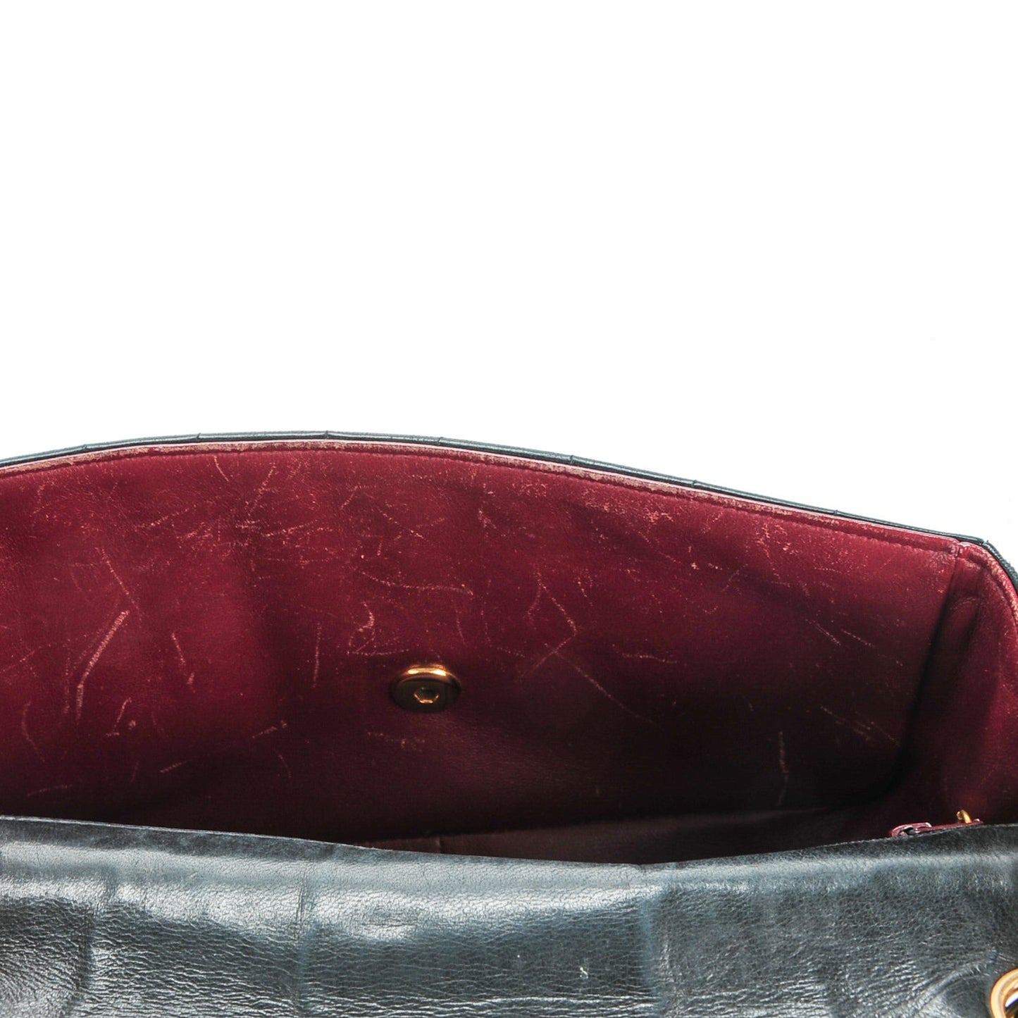Lambskin Vertical Quilted Medium Single Flap Black