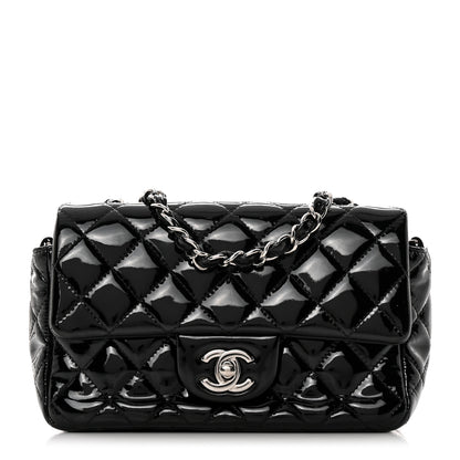Chanel Patent Calfskin Quilted Mini Rectangular Flap Black 1 of 13