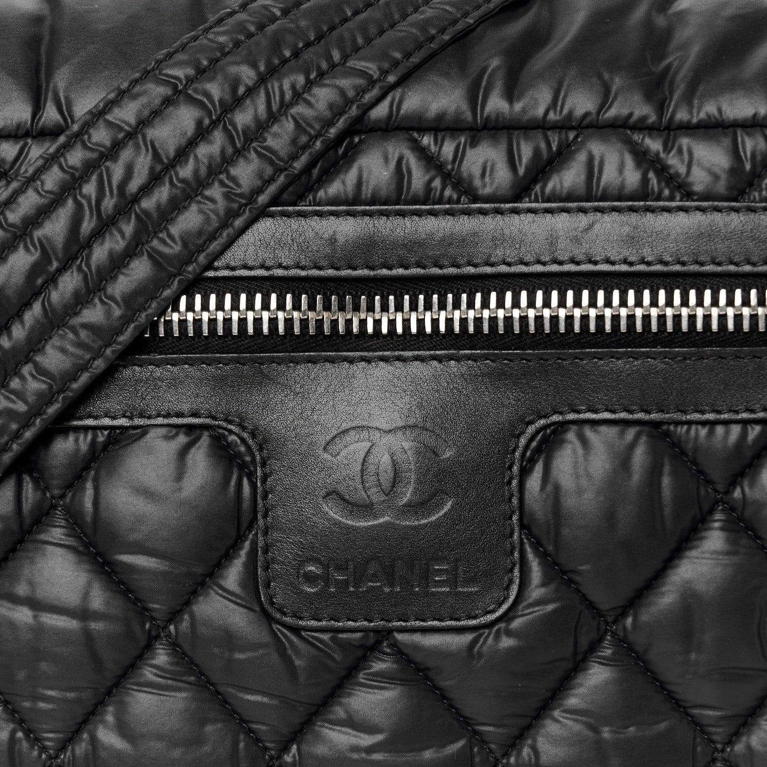 Chanel Nylon Small Coco Cocoon Messenger Bag Black 8 of 11