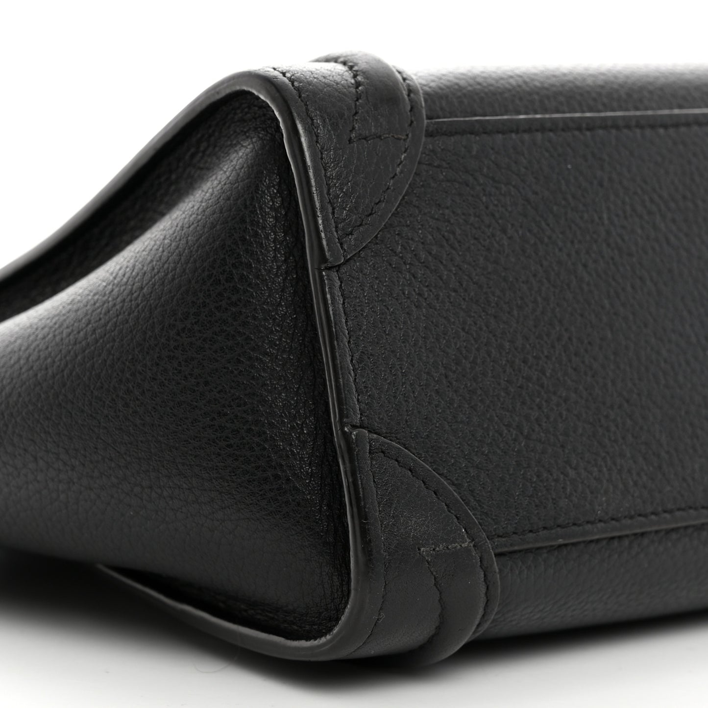 Drummed Calfskin Nano Luggage Black
