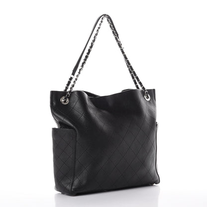 Chanel Caviar Stitched Medium CC Pocket Hobo Black 3 of 10