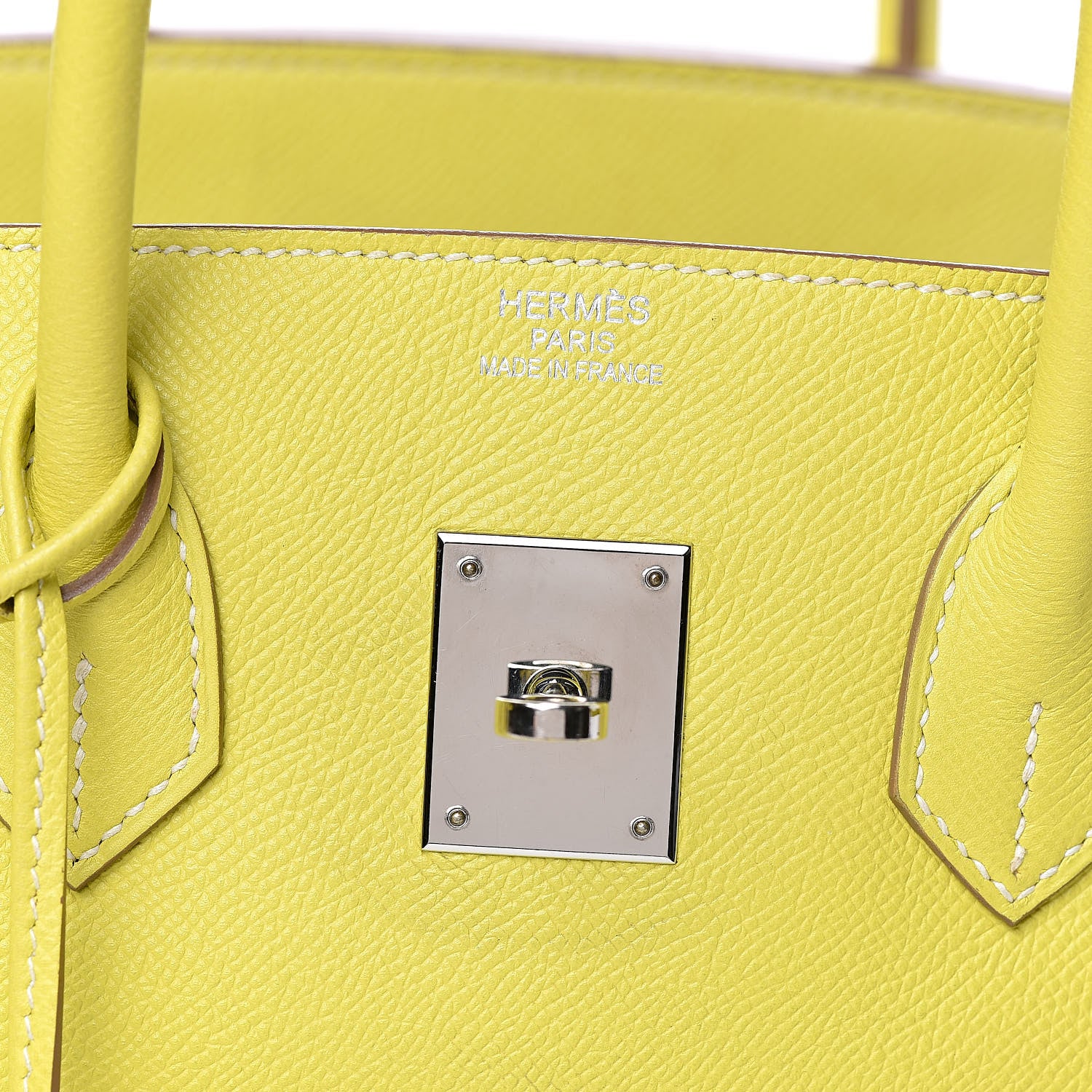 Hermes Epsom Candy Birkin 35 Lime Gris Perle 8 of 33