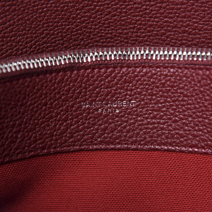 Saint Laurent Grained Calfskin Small Supple Sac De Jour Dark Pallisandre 9 of 10