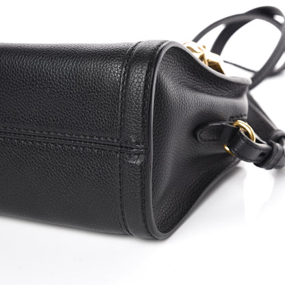 Alexander McQueen Pebbled Calfskin Mini Padlock Tote Black 6 of 10