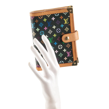 Louis Vuitton Monogram Multicolor Small Ring Agenda Cover Black 2 of 7