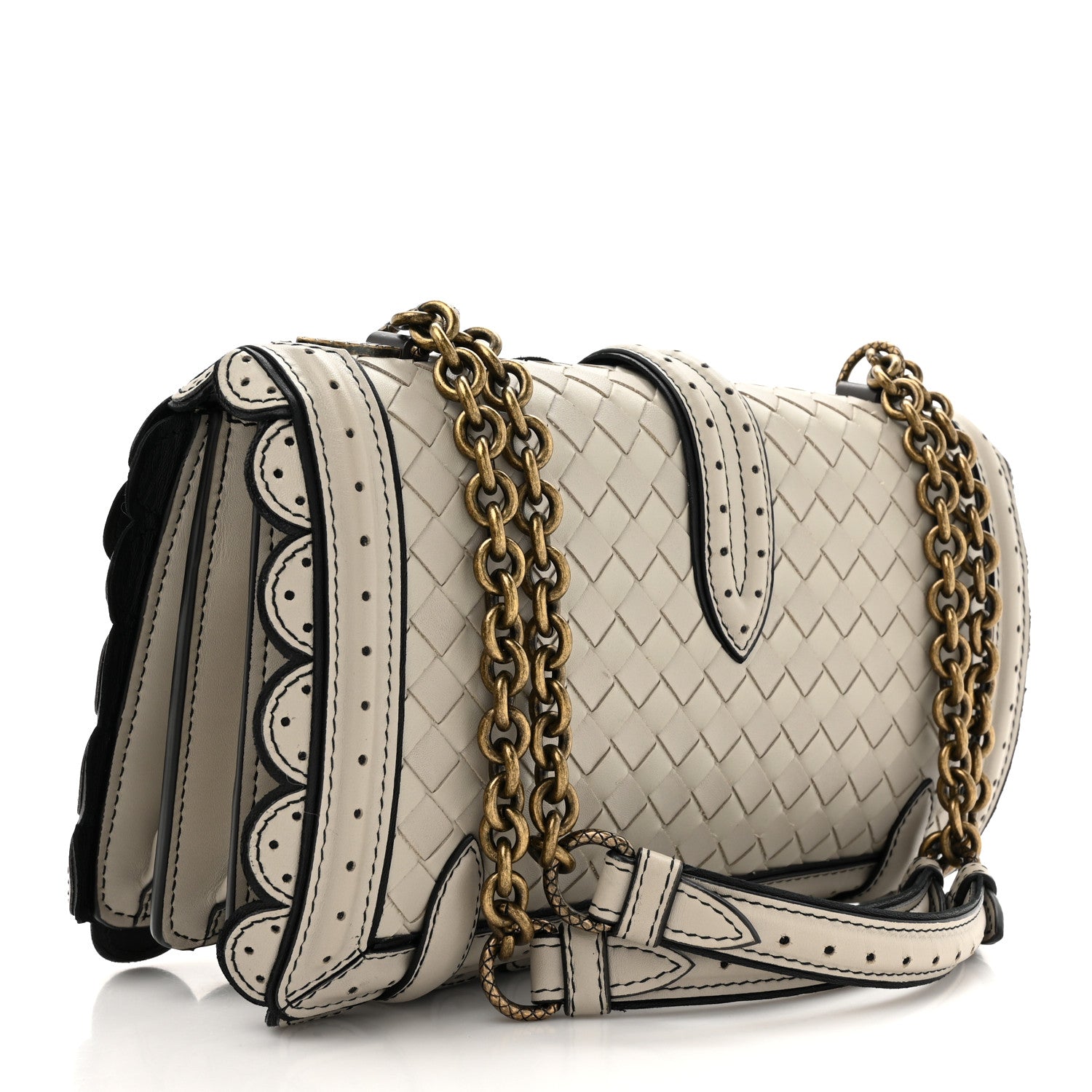Bottega Veneta French Calfskin Intrecciato Wingtip City Knot Bag Light Grey 3 of 10