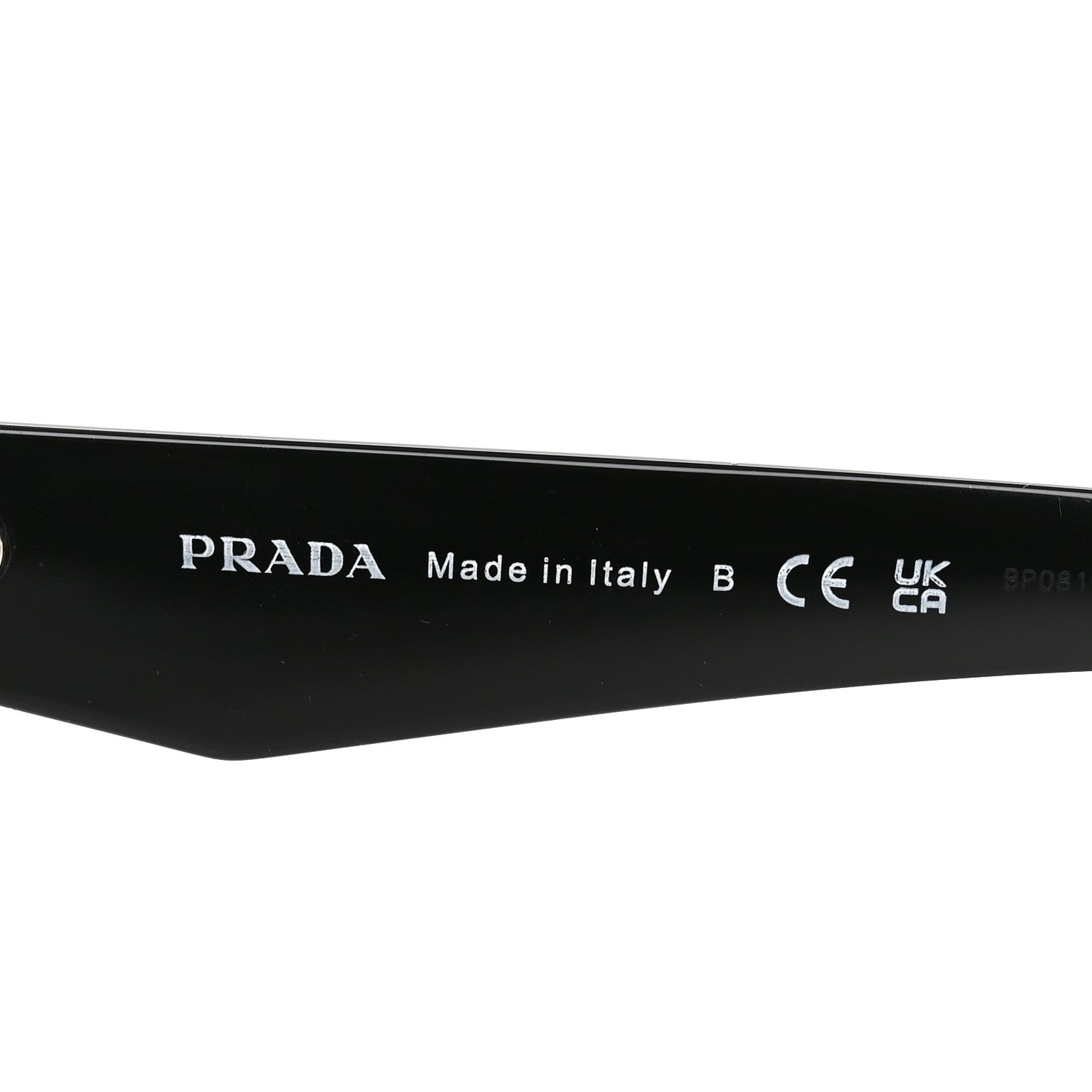 Prada Acetate Oval Sunglasses SPR 26Z Black 5 of 6
