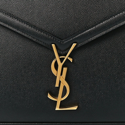 Saint Laurent Grain de Poudre Medium Classic Monogram Cassandra Top Handle Black Rouge Legion 9 of 12