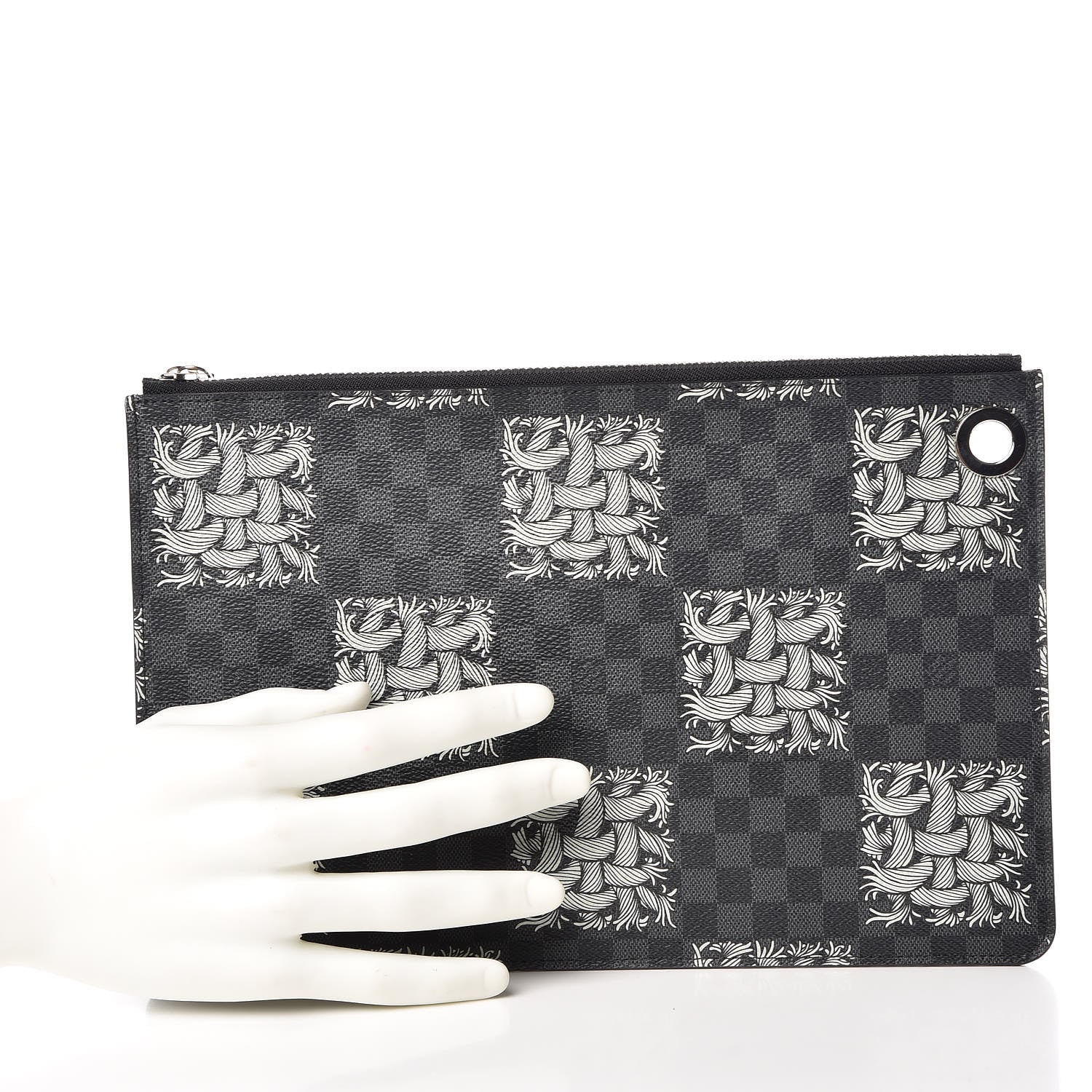 Louis Vuitton Damier Graphite Rope Pochette Jour PM White 2 of 7