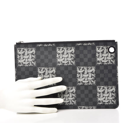 Louis Vuitton Damier Graphite Rope Pochette Jour PM White 2 of 7